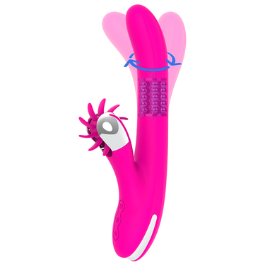 Vibratore Rotante Diversia Bunny con Sferas e Punto G, Silicone Soft